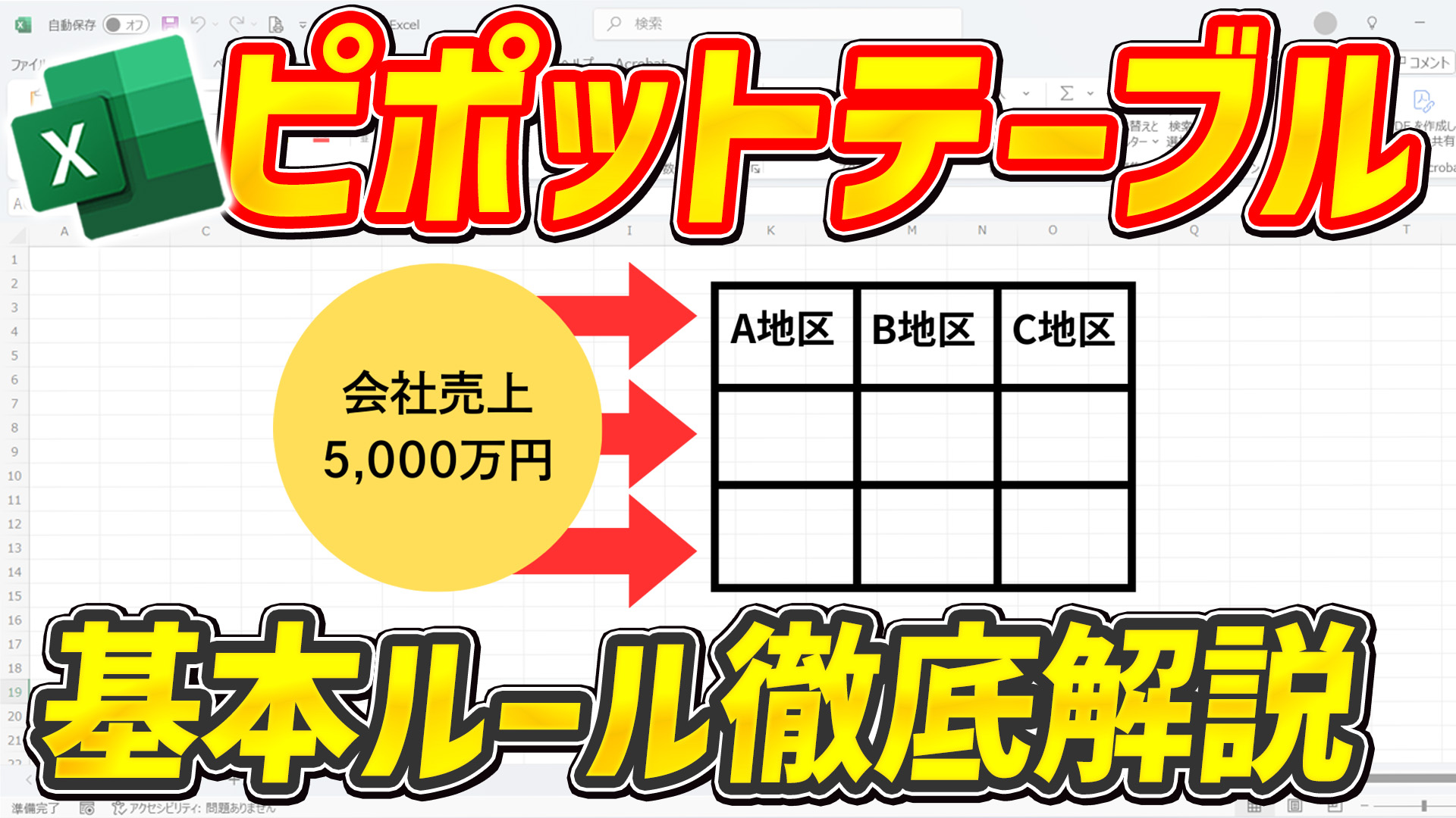 ピボットテーブルの基本ルール - 図解ガイド