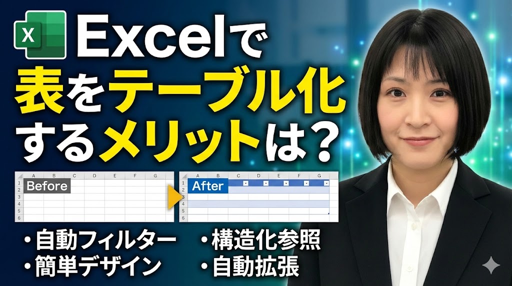 表をテーブル化する